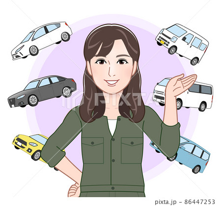 車がすきな女性 車がすきな女性 86447253