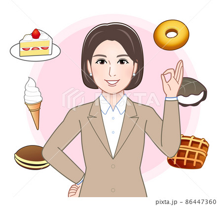 スイーツと女性 スイーツと女性 86447360