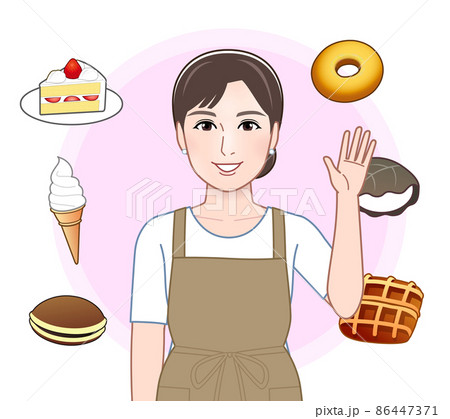 スイーツと女性 スイーツと女性 86447371