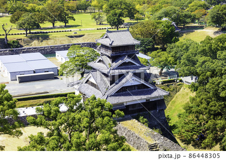 順調に復旧工事が進む熊本城 宇土櫓(2021年10月3日撮影) 順調に復旧工事が進む熊本城 宇土櫓(2021年10月3日撮影) 86448305