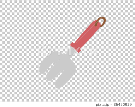 Cute gardening red rake / hand drawn illustration - Stock Illustration ...