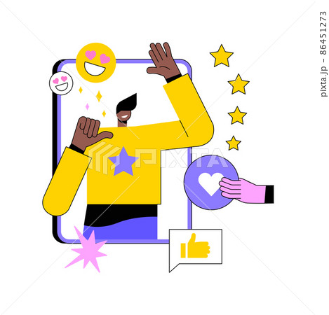Impression management abstract concept vector illustration. Personal brand strategy, social relationships development, social interaction and influence, self-presentation abstract metaphor. Impression management abstract concept vector illustration. Personal brand strategy, social relationships development, social interaction and influence, self-presentation abstract metaphor. 86451273