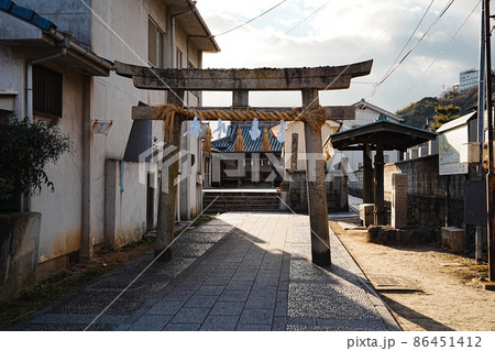 神社　寺　風景 86451412