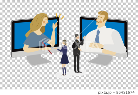 與老外在線交流插畫 86451674