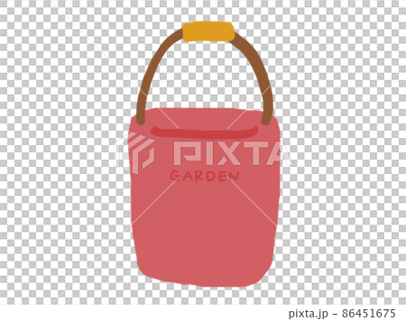 Cute gardening red bucket / hand drawn illustration Cute gardening red bucket / hand drawn illustration 86451675