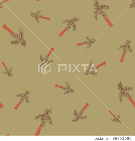 Palm tree seamless pattern. Tropical background.Vector illustration. 86453090