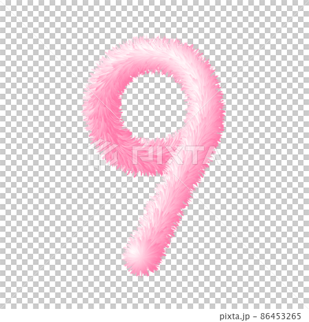 矢量軟蓬鬆數字 86453265