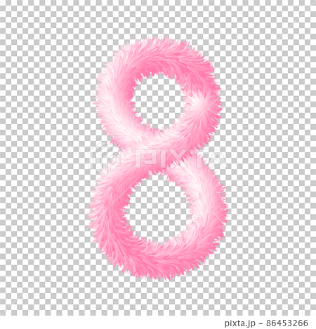 矢量軟蓬鬆數字 86453266