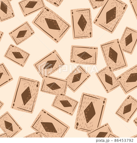 Game cards diamonds seamless pattern. Design gambling. 86453792