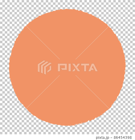 An orange circle that looks like a crayon An orange circle that looks like a crayon 86454398