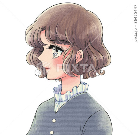 レトロ少女漫画風・元気なお嬢様 86455447