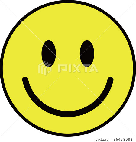 シンプルなニコちゃんマークのアイコン no.03 86458982