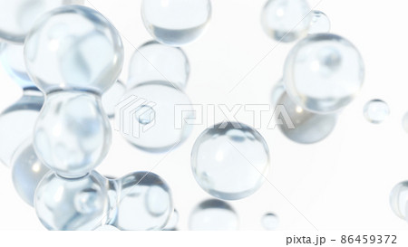 水滴、水の背景の3DCG 86459372