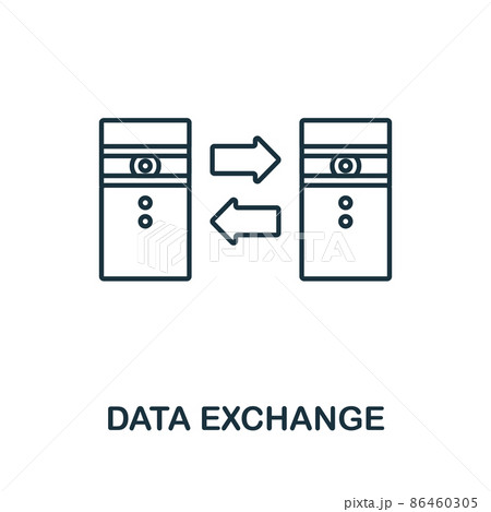Data Exchange icon. Line element from project development collection. Linear Data Exchange icon sign for web design, infographics and more. Data Exchange icon. Line element from project development collection. Linear Data Exchange icon sign for web design, infographics and more. 86460305