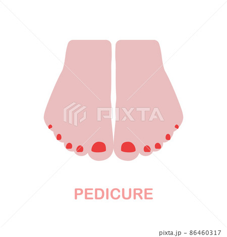 Pedicure flat icon. Colored element sign from beauty salon collection. Flat Pedicure icon sign for web design, infographics and more. 86460317