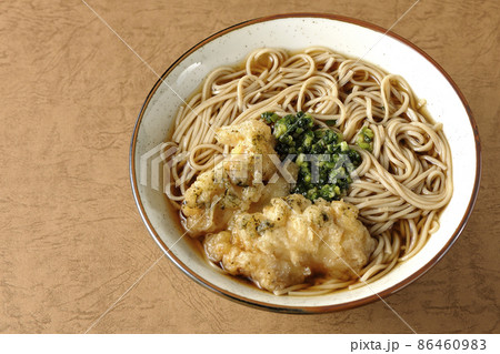 のり塩とり天蕎麦を俯瞰で撮影 のり塩とり天蕎麦を俯瞰で撮影 86460983