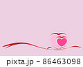 heart on pink abstract background 86463098