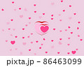 heart on pink abstract background 86463099