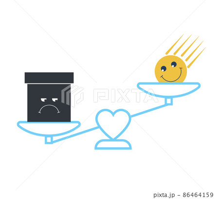 scales of joy and sadness 86464159
