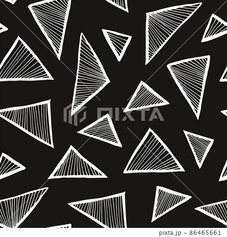 Triangle seamless vector pattern, simple doodle background Triangle seamless vector pattern, simple doodle background 86465661