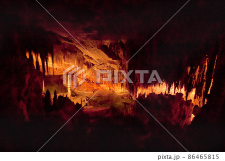 Incide the dragon caves on island Majorca, Spain. Incide the dragon caves on island Majorca, Spain. 86465815