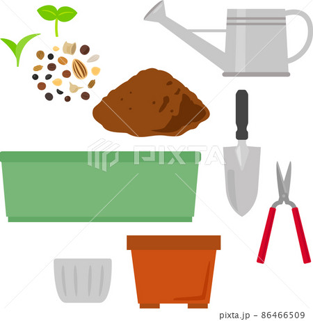 ガーデニングの道具のイラストセット 86466509