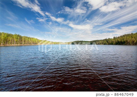 Beautiful lake in the national park Repovesi, Finland, South Karelia. 86467049