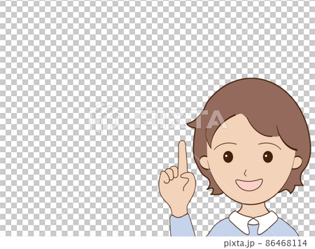 ワンポイントアドバイスをする清楚な女性のイラスト 86468114