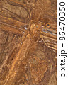 Aerial view on the new road construction site 86470350