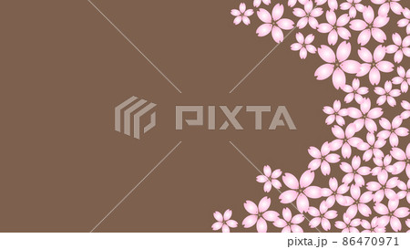 和風テイスト桜の花のイラスト　コピースペース 86470971