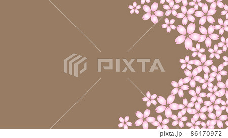 和風テイスト桜の花のイラスト　コピースペース 86470972