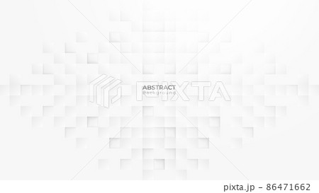 Abstract 3d modern square background. White and grey geometric pattern texture. vector art illustration 86471662