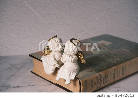 本の上の二人の天使 86472012