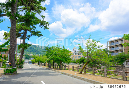 芦屋市 芦屋川沿いの街並み 芦屋市 芦屋川沿いの街並み 86472676