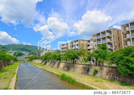 芦屋市 芦屋川沿いの街並み 芦屋市 芦屋川沿いの街並み 86472677