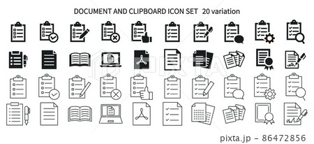 書類のアイコンセット 86472856