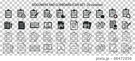 書類のアイコンセット 86472856