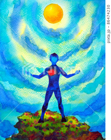 human heal heart love spirit mind health spiritual mental energy connect to the universe power abstract art watercolor painting illustration design human heal heart love spirit mind health spiritual mental energy connect to the universe power abstract art watercolor painting illustration design 86474230