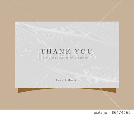 Thank You For Coming To Our Wedding Card Templateのイラスト素材