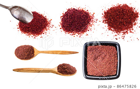 set of various ground sumac isolated on white set of various ground sumac isolated on white 86475826