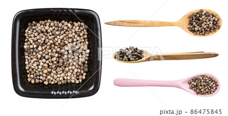 set of various monk's pepper (vitex) isolated 86475845