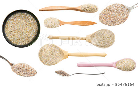 set of various rye brans isolated on white 86476164