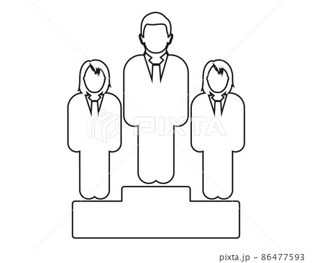 Business leader Icon. Line style vector EPS. Business leader Icon. Line style vector EPS. 86477593