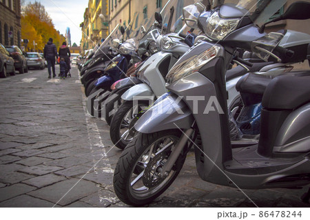 motorcycles in the streets of Italian cities motorcycles in the streets of Italian cities 86478244