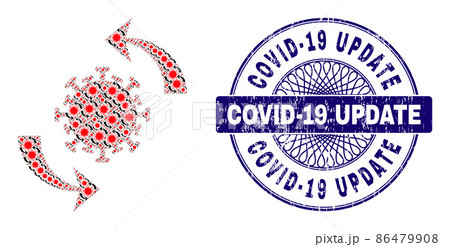 Coronavirus Update Recursive Composition of Coronavirus Update Icons and Distress Covid-19 Update Round Guilloche Stamp Coronavirus Update Recursive Composition of Coronavirus Update Icons and Distress Covid-19 Update Round Guilloche Stamp 86479908