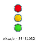 Traffic light symbol design flat style vector illustration, isolated on white. 86481032