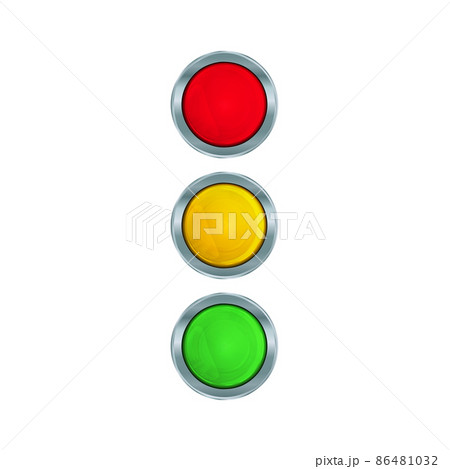Traffic light symbol design flat style vector illustration, isolated on white. 86481032