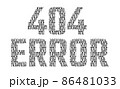inscription 404 error from covid-19 word pattern design flat style vector illustration. isolated on white. 86481033
