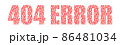 Inscription 404 error from covid-19 word pattern, red color design flat style vector illustration. isolated on white. 86481034