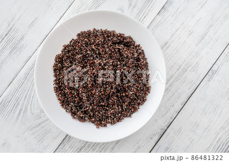Plate of Black quinoa Plate of Black quinoa 86481322